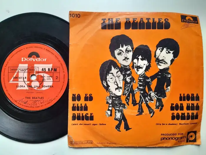 The Beatles – “No es ella dulce” / “Llora por una sombra” Argentinian single cover 3