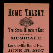 Home Talent broadside