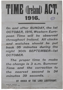 Time (Ireland) Act 1916 government notice