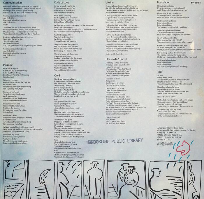 Spandau Ballet – True album art 3