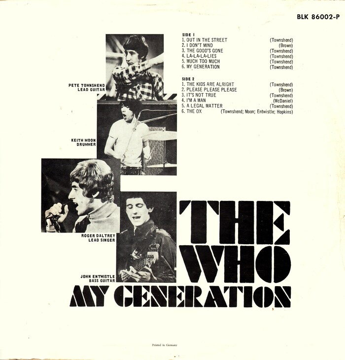 The Who – My Generation album art 2