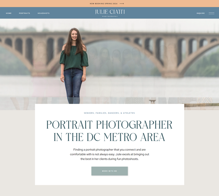 Julie Ciatti Photography website 4