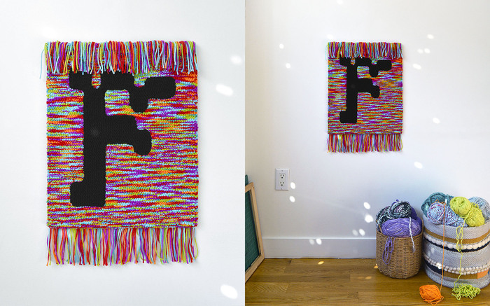 F set in  (designed and released by ) at 1,375 pt on a Fiesta background with Fringe