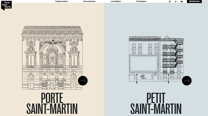 Théâtre de la Porte Saint-Martin website and identity 6