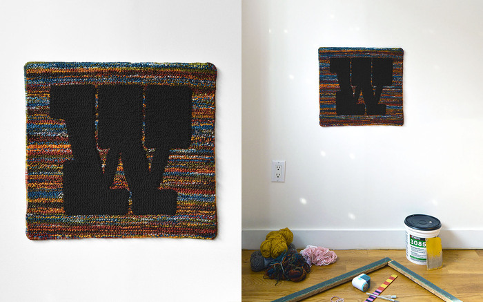 W set in  C2 (designed by  and  and released by ) at 1,090 pt on a Whipstitch-bound Woodland background