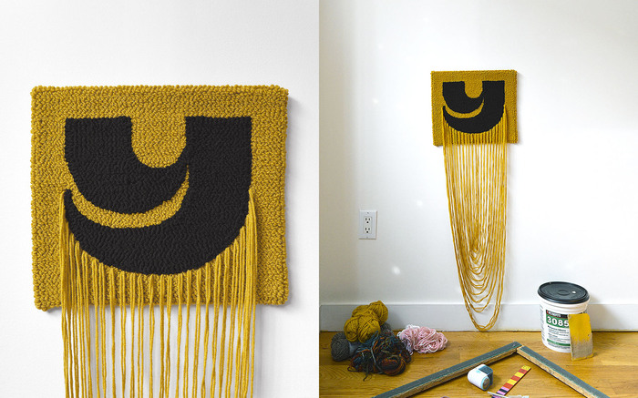 Y set in  Medium (designed by  and released by ) at 950 pt on a Yolk background with Yardstick-high loops
