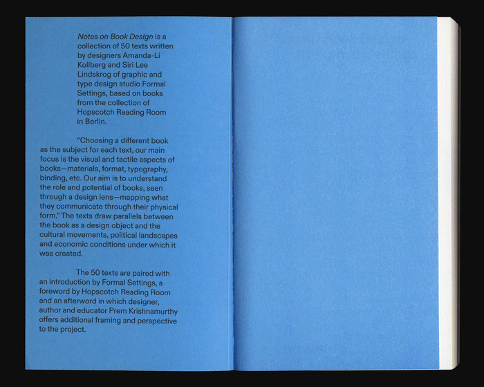 Notes on Book Design by Formal Settings 5