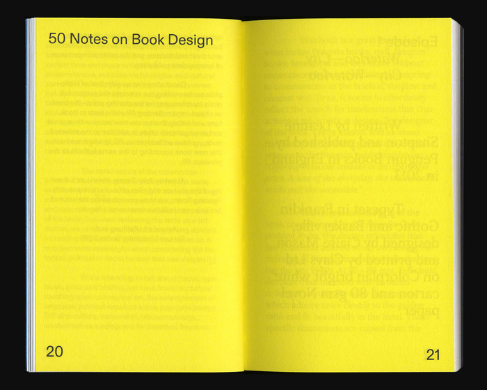 Notes on Book Design by Formal Settings 9