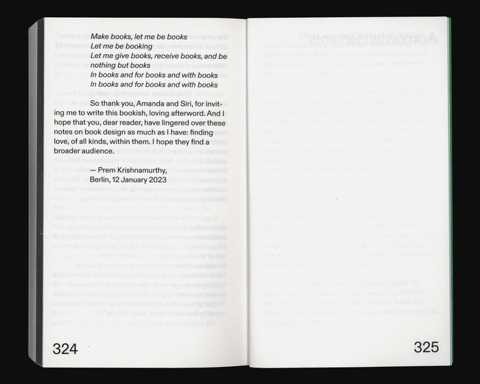 Notes on Book Design by Formal Settings 12