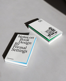 <cite>Notes on Book Design</cite> by <span>Formal Settings</span>