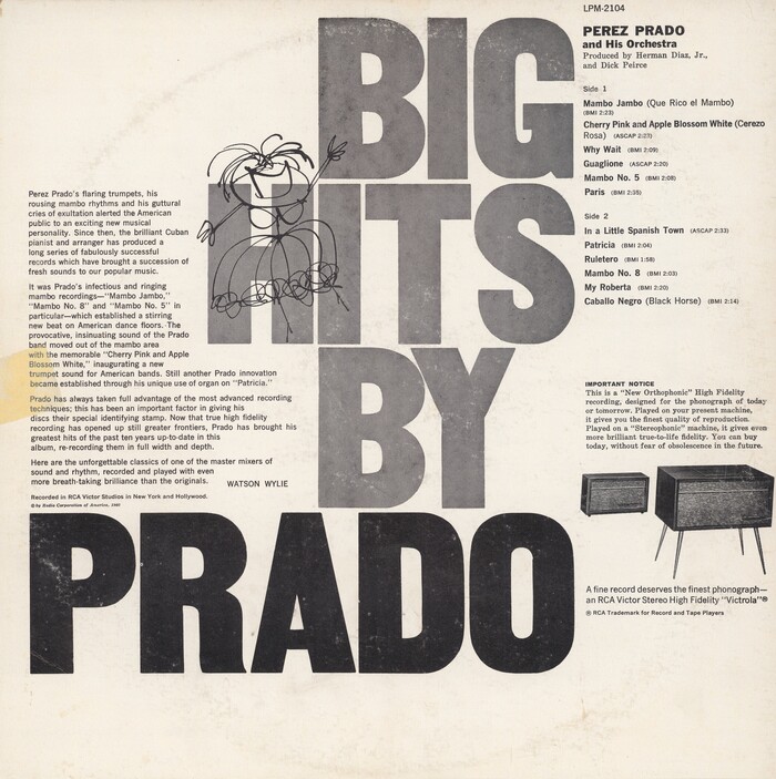 The large grot caps on the back cover appear to be . Watson Wylie’s liner notes and the track list are set in . Additional fonts include  and .