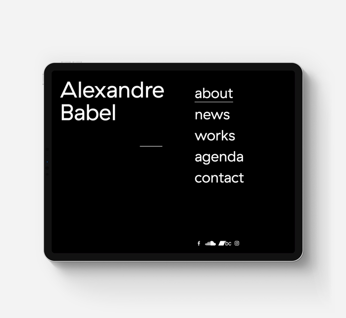 Alexandre Babel website 2