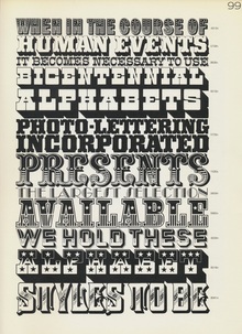 PLINC Bicentennial Alphabets specimen