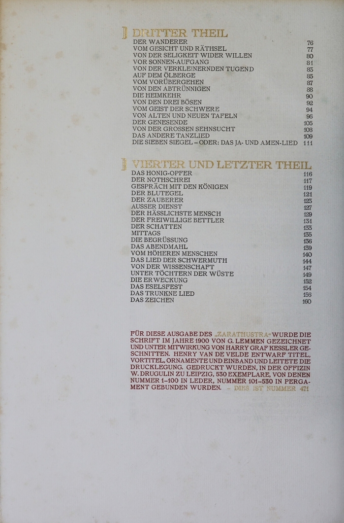 Also sprach Zarathustra by Friedrich Nietzsche, Insel&nbsp;Verlag 6