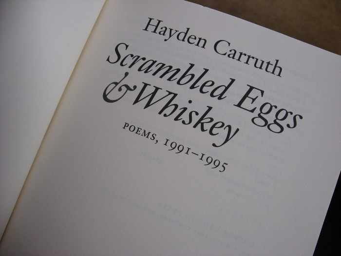 Scrambled Eggs & Whiskey by Hayden Carruth 2