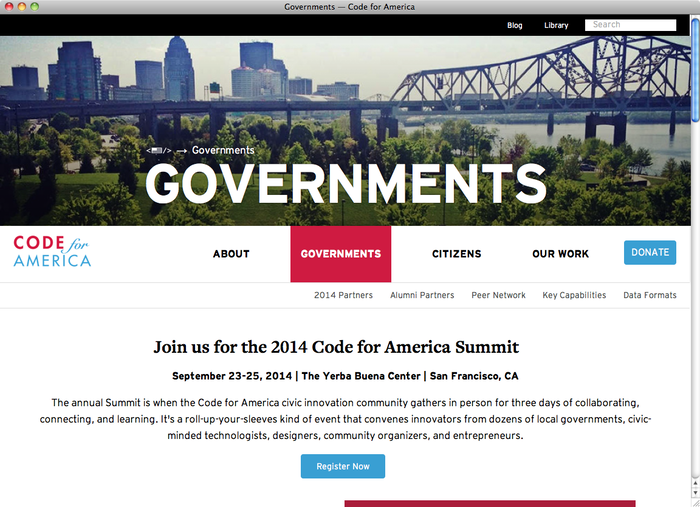 Code for America website 3