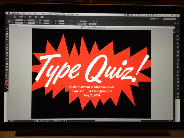 2014 TypeCon Type Quiz 3