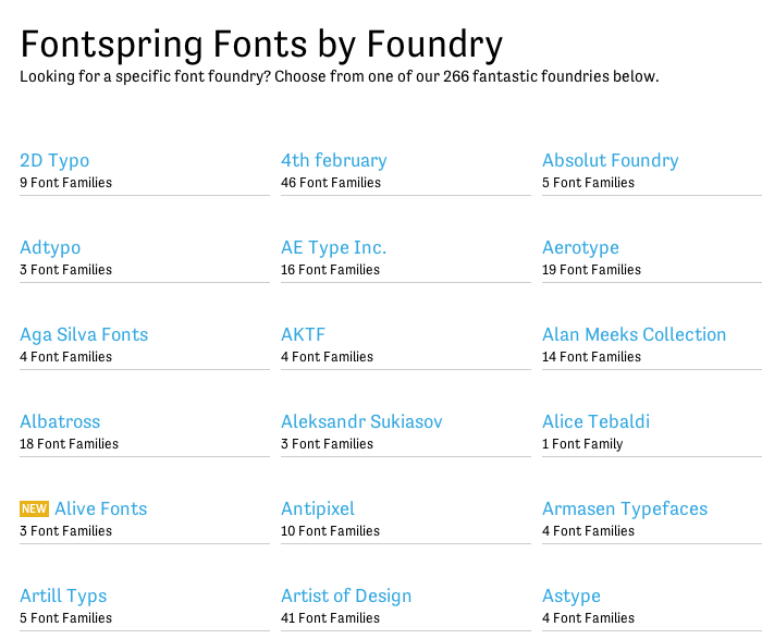 Fonts In Use