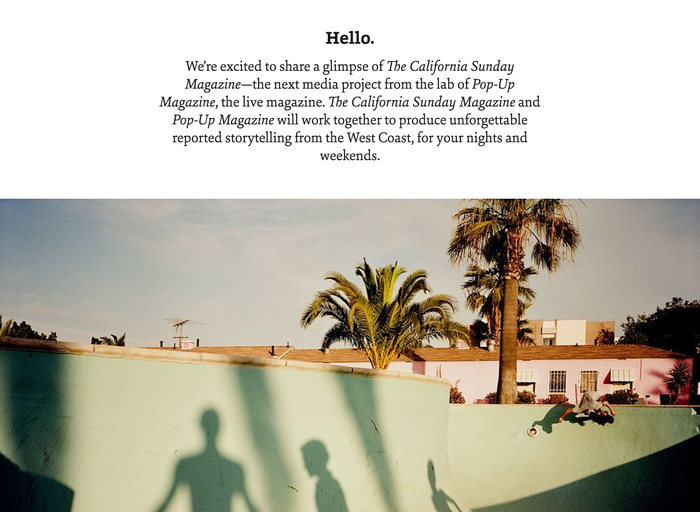 The California Sunday Magazine website 2