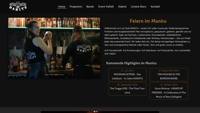 Manitu Liveclub website 3