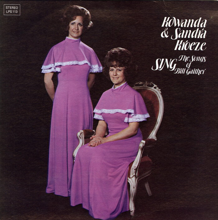 Kowanda &amp; Sandra Kroeze – Sing the Songs of Bill Gaither. Photo by Al McConnell. [More info on Discogs]