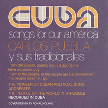 Carlos Puebla y sus tradicionales – <cite>Cuba: Songs for Our America</cite> album art