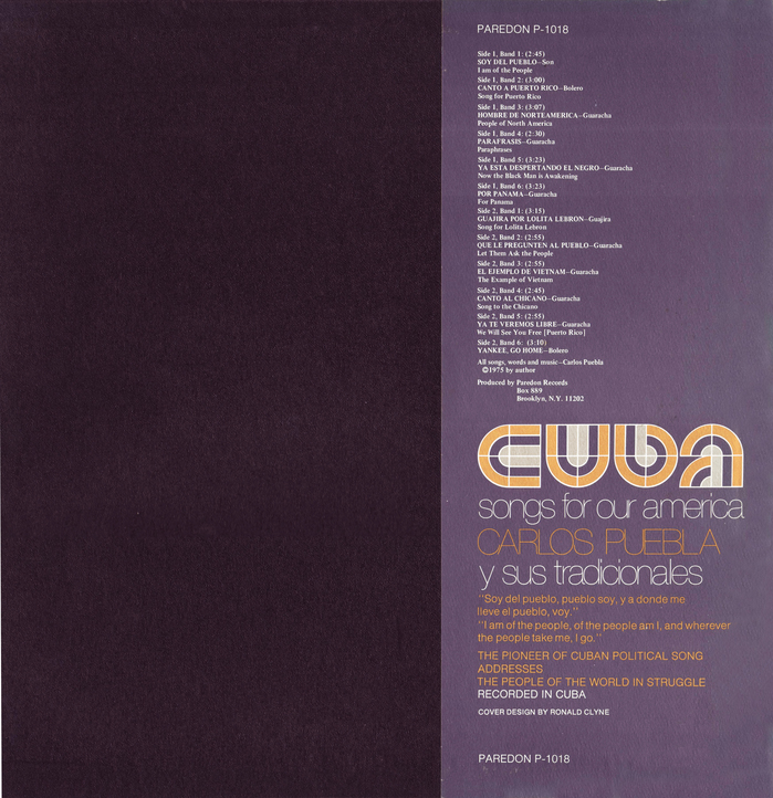 The track names on the back are set in  Bold.
