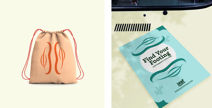 Leaf footwear branding and identity 2