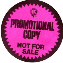 Warner Bros. “Promotional Copy” stickers