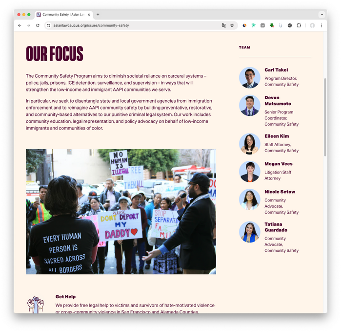 Asian Law Caucus website 4