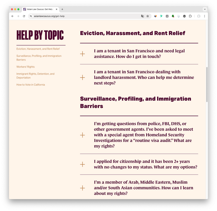 Asian Law Caucus website 6