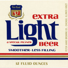Peter Hand Extra Light beer label