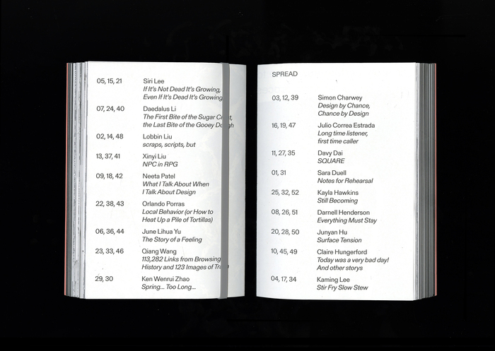 SPREAD – Yale School of Art Graphic Design MFA ’24 thesis catalog 1