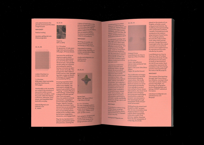 SPREAD – Yale School of Art Graphic Design MFA ’24 thesis catalog 4