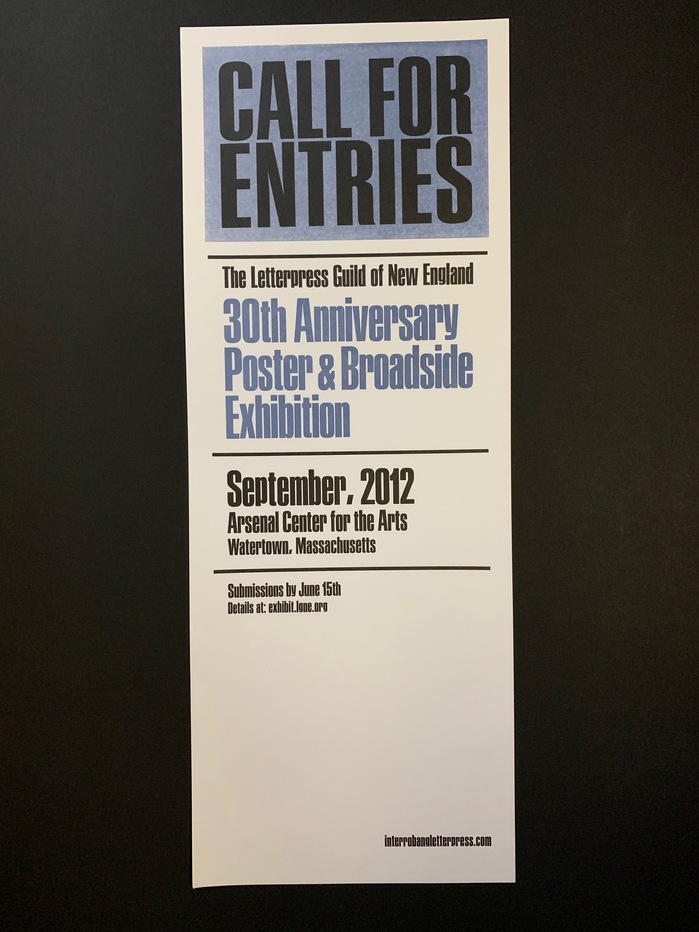 Poster Letterpress Guild of New England 2