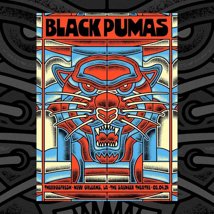Black Pumas at Saenger Theatre, New Orleans concert poster