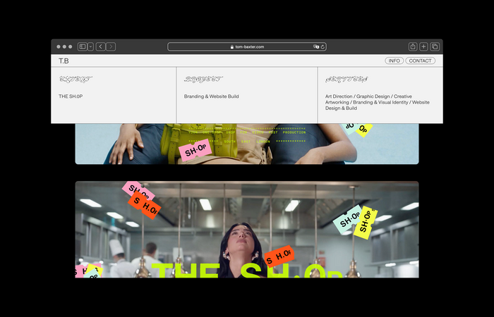 Tom Baxter portfolio website 3
