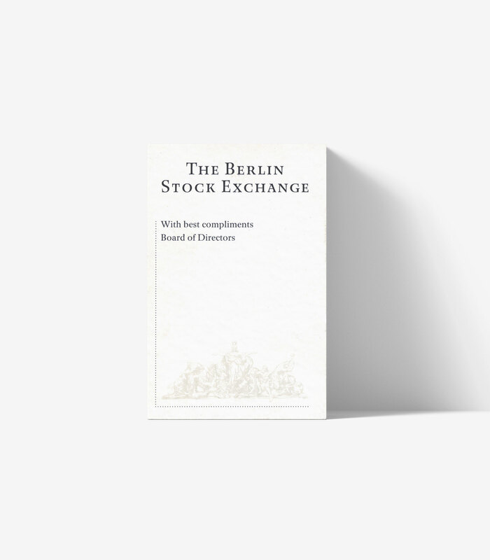 The Berlin Stock Exchange business card