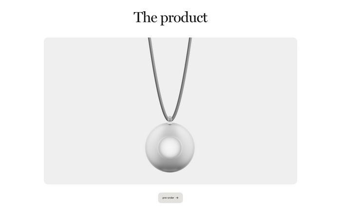 Actual product rendering. Stripe Checkout handles the actual pre-ordering experience.