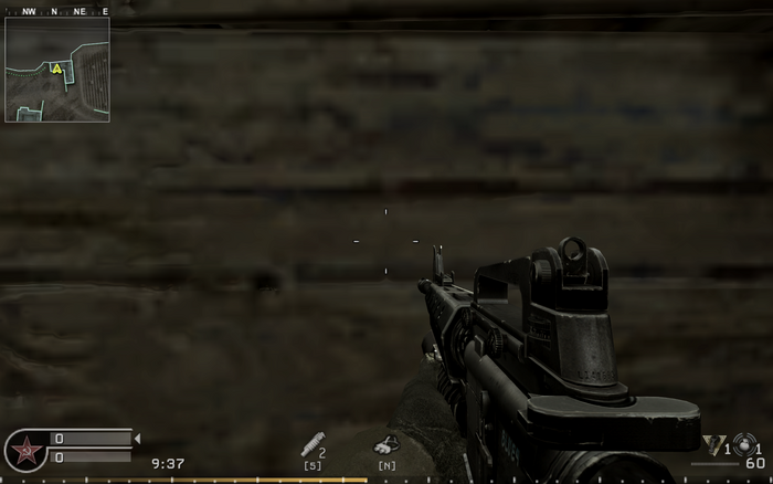 Multiplayer HUD. Carbon is used with the exception of the compass and the amount of grenades you have stored.