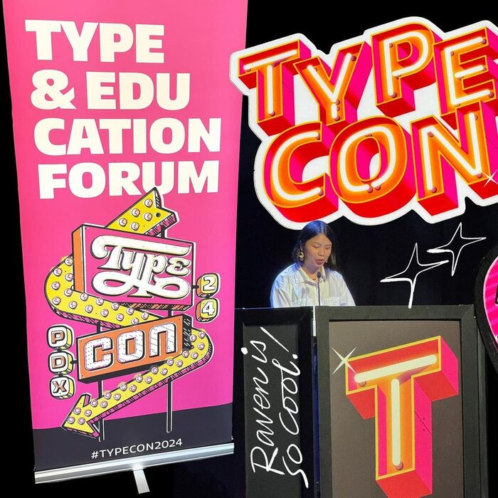Typefaces took center stage here along with the 2024 Catalyst Winner, Raven Mo.