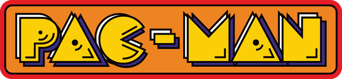 The finalized design of the Pac-Man logo