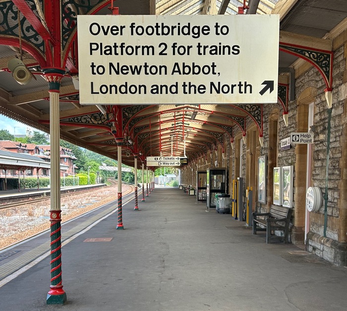 Sign at Torquay rail station
