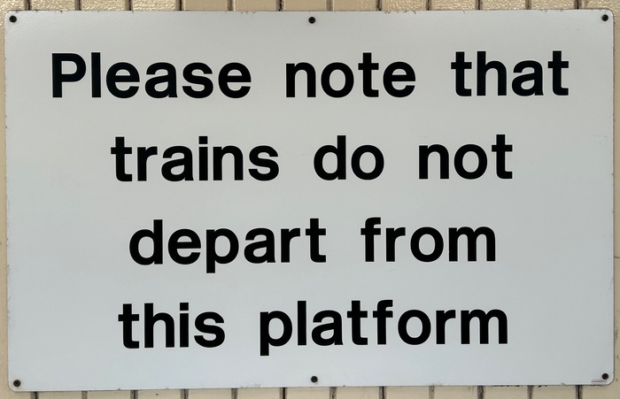 A slightly puzzling sign at Paignton rail station