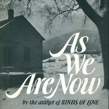 <cite>As We Are Now</cite> book jacket