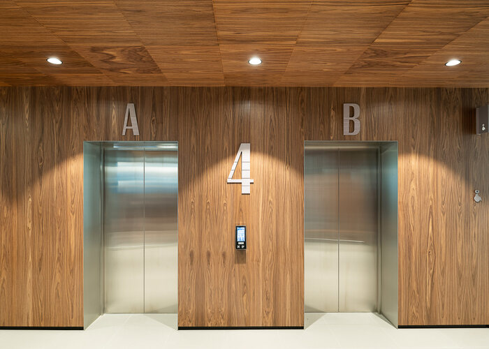 Lakeside office buildings wayfinding system 10