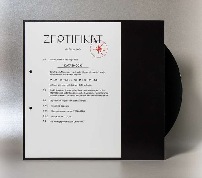 Inner sleeve: certificate of ownership