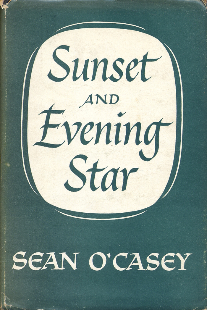 An early jacket with italic lettering, designed by Suess for Sean O&rsquo;Casey&rsquo;s Sunset and Evening Star, Macmillan, 1955