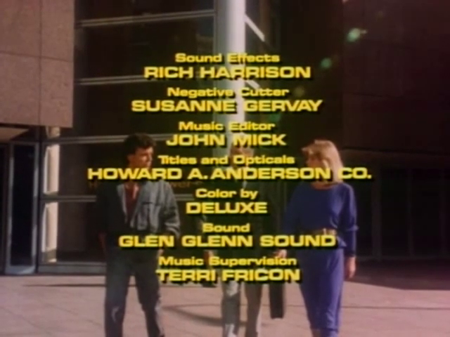End credits set in Eurostile