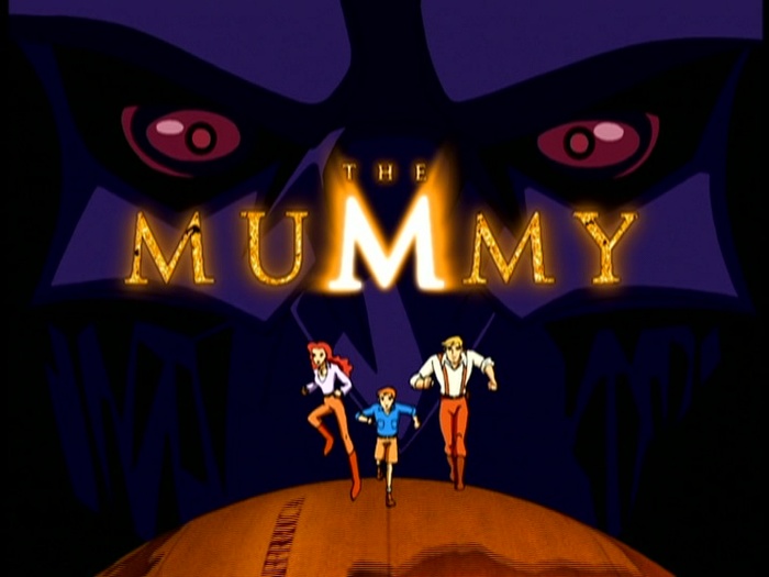 "The Mummy: The Animated Series" logo. Screenshot taken from Season 1 Episode 1 - "The Summoning".